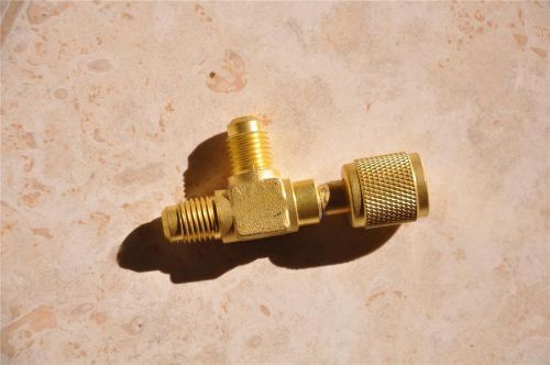 T-Adapter:1/4X1/4X1/4&#034;SAE Flare:Add Micron Gauge Deep Vacuum Pump/Manifold New