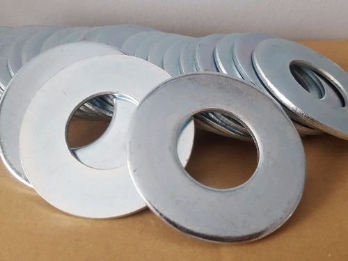 Quantity-50   1-1/4 USS Flat Washers - Zinc Plated 3&#034; OD