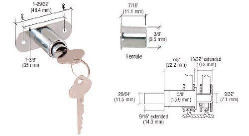 Crl chrome track plunger lock by cr laurence for sale