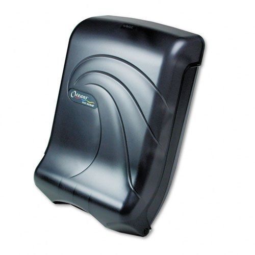 San Jamar T1790TBK Ultrafold Multifold/C-Fold Towel Dispenser, Oceans, Black, 11