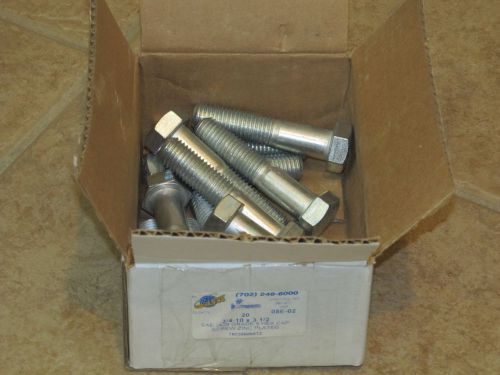 3/4-10 x 3 1/2&#034; Grade 5 Hex Head Bolt (Qty.25) - Zinc Clear