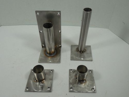 LOT 4 STEEL WELDED BRACKETS STANDS CIRCULAR TUBING CONSTRUCTION PLUMBING