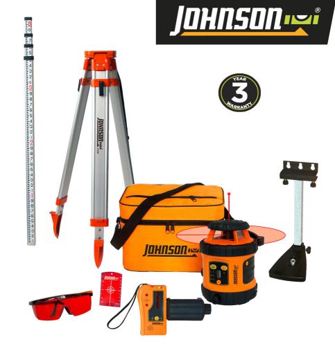 Johnson self-leveling rotary laser system kit - free shipping for sale