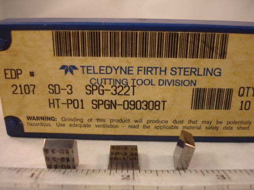 SPG 322T SD3 TELEDYNE CERMET Milling Inserts (10pcs) New&amp;Original