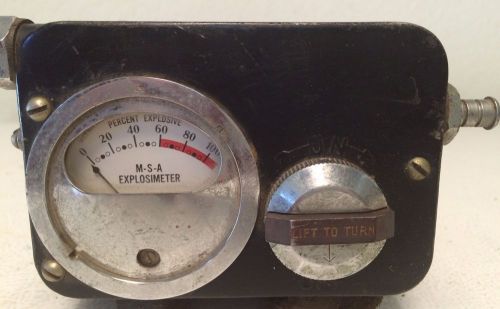 MSA EXPLOSIMETER Mining gas detector tester gauge steam punk repurpose