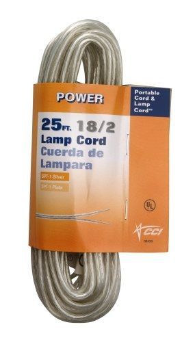 Coleman Cable 9430-89-21 16/2 25-Foot Lamp Cord, Silver