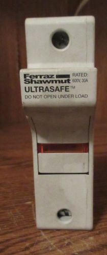 FERRAZ-SHAWMUT ULTRASAFE FUSEHOLDER CAT# US3J1L 30A 600V 1POLE USED