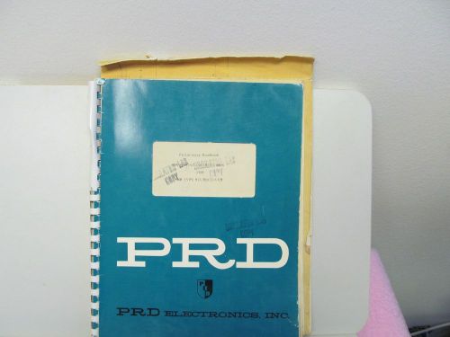 Prd electronics 915 preliminary manual for receiver , and related inforomation for sale