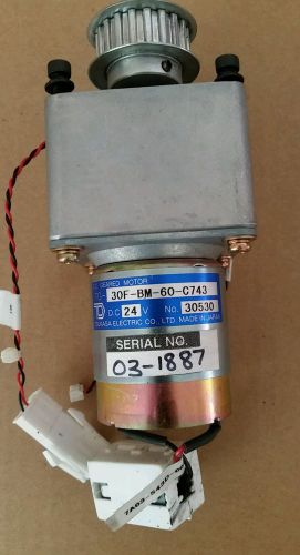 Tsukasa Electric DC 24 V. Geared Motor TG 30F-BM-60-C743 No.30530 Luxel CTP part