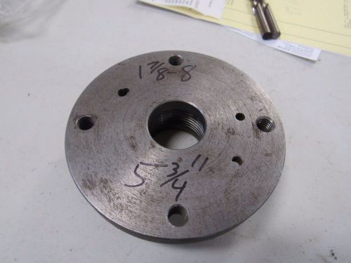 LATHE FACE DOG PLATE 1 7/8-8 THREAD  MOUNT 5 3/4 INCH DIAMETER