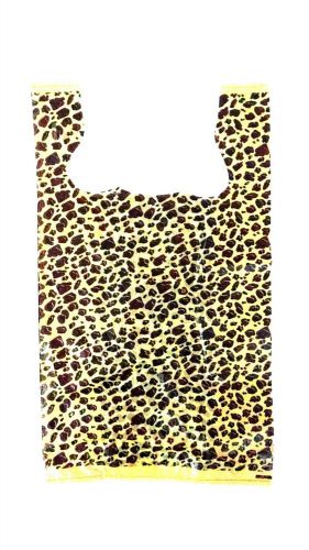 T Shirt Plastic Grocery / Shopping Bags Large 1/6 Leoper Print Plastic Bag Large