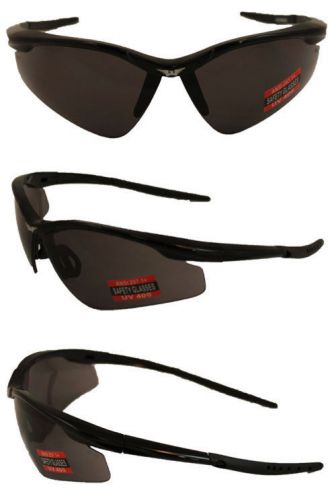 Global vision high bridge safety glasses black frame smoke lens ansi z87.1 for sale