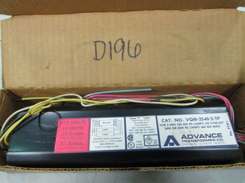 Advance Ballast Cat: VQM-2S40-2-TP .35-.31Amp 60 Hz 277V (NIB)