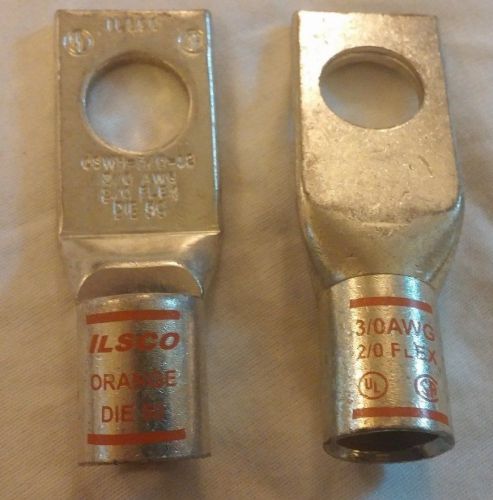 Ilsco csws-3/0-12 3/0 awg compression lug copper crimps **lot of 8** for sale