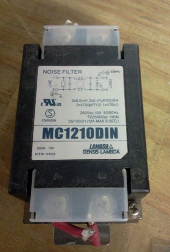 DENSEI LAMBDA NOISE FILTER MC1210DIN 250VAC 10A