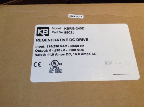 KB ELECTRONICS KBRG-240D NEW FULL WAVE 4-QUADRANT REGENERATIVE DRIVE KBRG240D