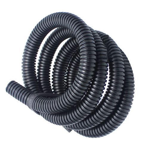 50&#039; Feet FT 28mm Black Split Loom Wire Flexible Tubing Conduit Hose Car