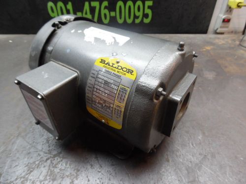 BALDOR 1 1/2HP INDUSTRIAL MOTOR, FR 145YZ, 3 PH, V 208-230/460, NEW- OLD STOCK