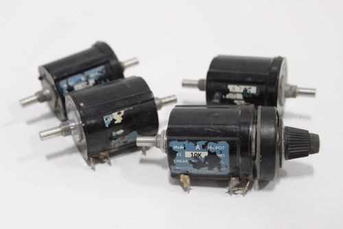 Lot of 4) Beckman Borg Micropot Model A 10K Res. Precision Potentiometer