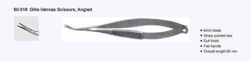 O3466 GILLS-VANNAS ANGLED SCISSORS 6 MM BLADE Ophthalmic Instrument