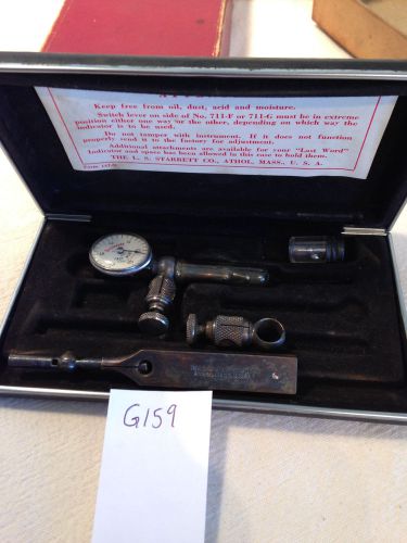 NICE STARRETT LAST WORD NO. 711-F INDICATOR .001 &#034; W/ CASE AND BOX. (G159)