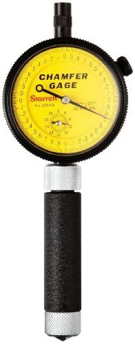 Starrett 684M-1Z Millimeter Reading Internal Chamfer Gauge W/ Yellow Dial,