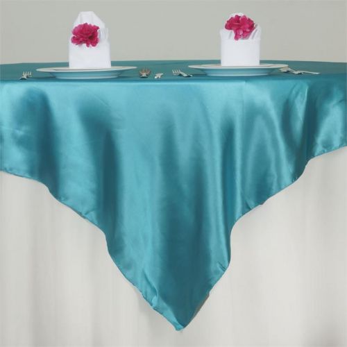 72&#034; x 72&#034; Turquoise Satin Overlays