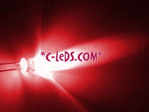 5mm round top clear lens red 13000 mcd led w 200 ohm res (pack of 100) for sale