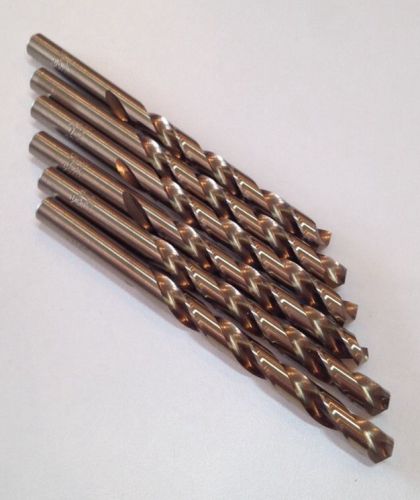 QTY 6 - CHICAGO-LATROBE 21/64 Jobber Length Cobalt Drill Bit, Split Point, 47721