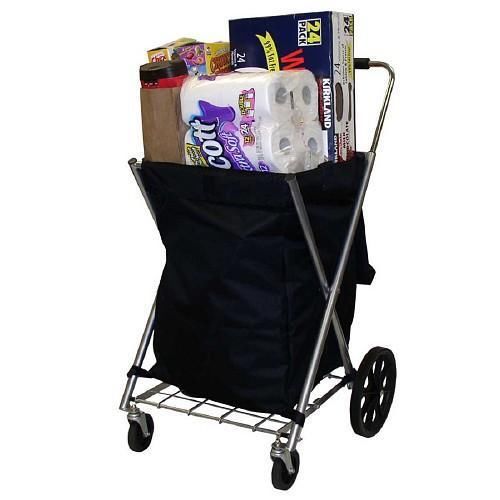 Narita Trading Company BLACK Canvas Adjustable Shopping Cart NEW!