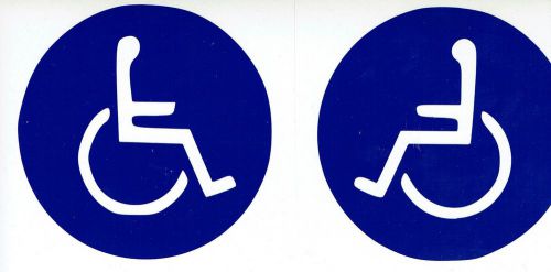 TWO HANDICAP VINYL BUSINESS STICKER DECALS ADVERTISE DOPE ILLEST BATHROOMS JDM