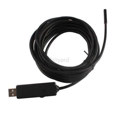 2M 6 LED 7mm USB Waterproof Endoscope Borescope Snake Inspection Tube Camera F92