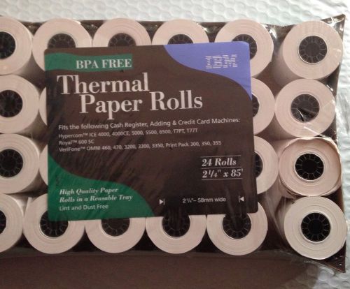 IBM 2-1/4x85&#039;&#034; Thermal Paper Rolls Cash Register Paper Printer Paper 24 Rolls