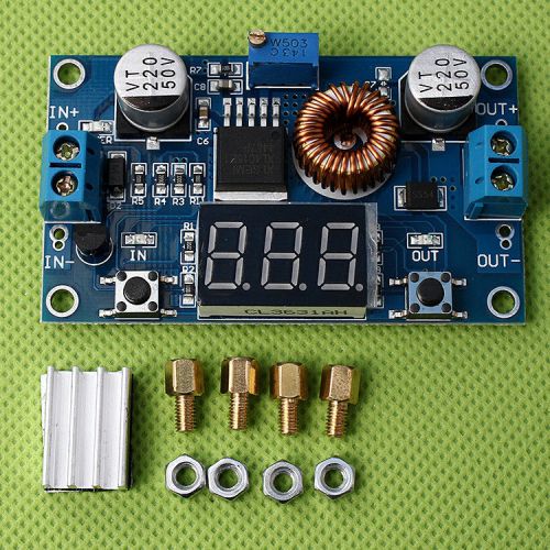 1pcs dc-dc step down power module 4v-38v to 1.25v-36v 5a voltmeter adjustable for sale