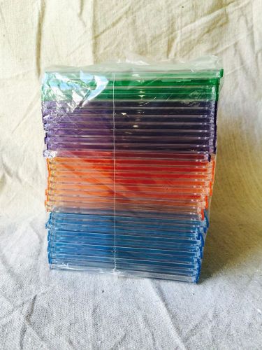 SLIM ASSORTED Color CD Jewel Cases