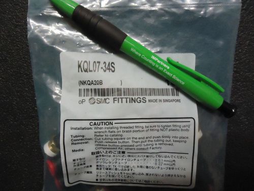 SMC KQL07-34S kq 1/4 - fitting, male elbow. Brand New! 52 pieces!