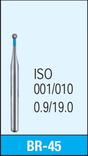 MANI DIA-BURS BR-45 Ball Round Type Standard Grit Dental Diamond Burs 30 pcs