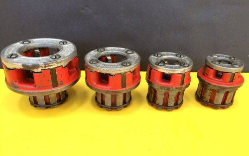 4 RIDGID  NPT DIE HEAD  1/8 , 3/8 , 3/4 , 1&#034; &gt; IN GOOD CONDITION