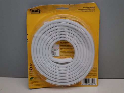 MD 63628 Door Window EPDM Rubber Weatherseal D-Strip 3/16-5/16&#034; Gaps 17ft White