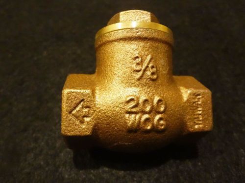 B &amp; k 3/8&#034; brass swing check valve female pipe thread ~ 200 wog ~ new for sale