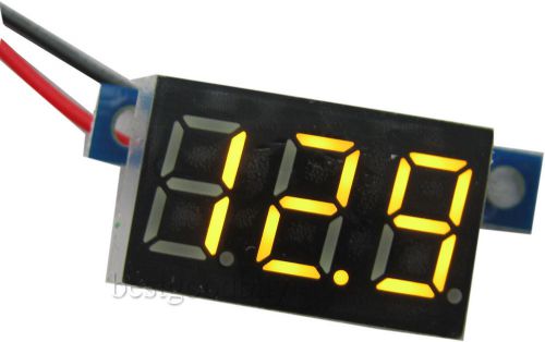 3 bits 0.36&#034; DC3.3-30V Electric Motorcycle Car yellow Digital Voltmeter Display