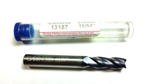 19/64&#034; Garr 18187 Carbide 4 Flute TiALN End Mill (Q 432)