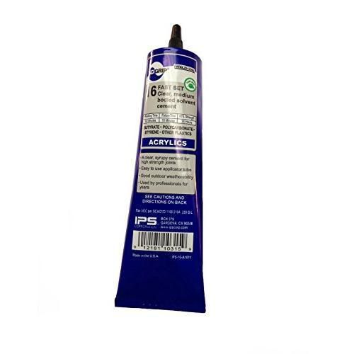 Scigrip 16 10315 acrylic cement, low-voc, medium bodied, 5 ounce tube, clear new for sale