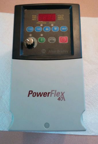 Allen Bradley PowerFlex 40, CAT: 22B-D4P0N104, 2HP.  Broken