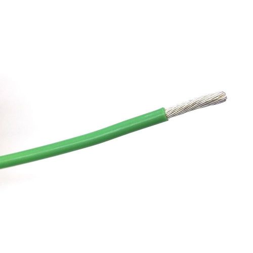 10&#039; 16awg green hi temp insulated stranded silver plated 600 volt hook-up wire for sale