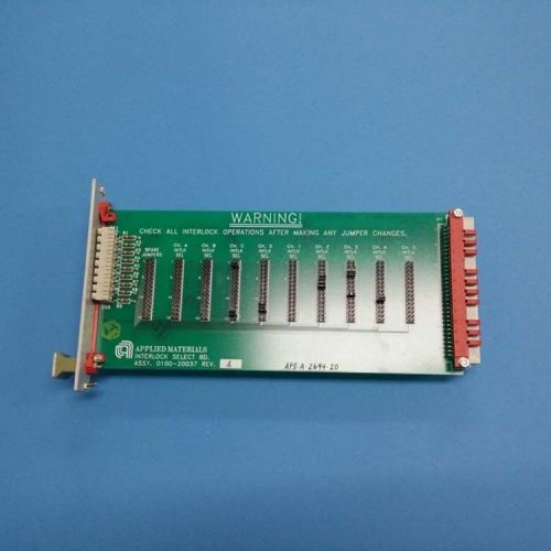 AMAT APPLIED MATERIALS 0100-20037 PCB ASSY, INTERLOCK SELECT USED