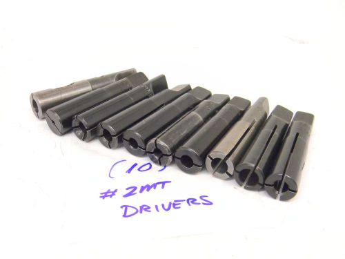 LOT OF 10 USED ASSORTED MT2 DRILL DRIVERS AND TAP DRIVER SPLIT SLEEVES USA #2MT