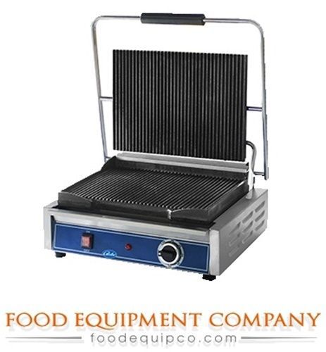 Globe GPG1410 Panini Grill single countertop  (14&#039;&#039; x 10&#039;&#039; griddle plate)