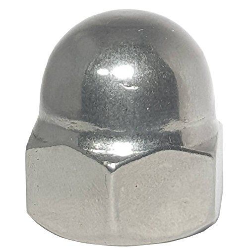 Fastenere 3/8-16 Acorn Cap Nuts, Stainless Steel 18-8, Standard Height, Plain