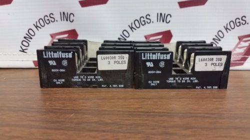 Pair of NEW Littelfuse L60030M 3SQ 3-Pole Fuse Holders
